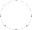 14K White Gold 3/4 CTW Natural Diamond 5-Station 18" Necklace