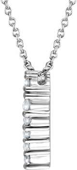 14K White Gold 1/4 CTW Natural Diamond Heart 18" Necklace