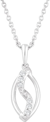 Sterling Silver .08 CTW Natural Diamond 18" Necklace