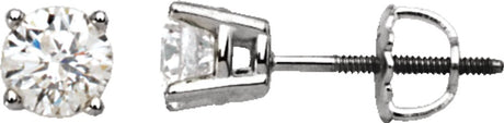 14K White Gold 1/2 CTW Natural Diamond Stud Earrings