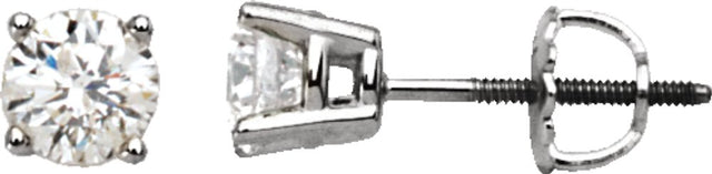 14K White Gold 1/2 CTW Natural Diamond Stud Earrings