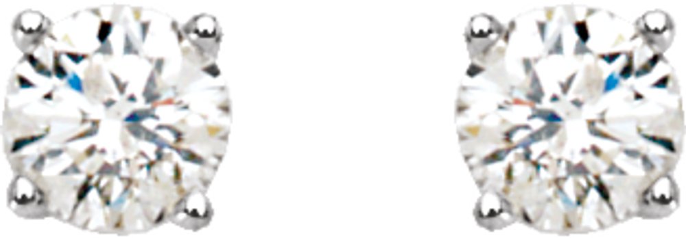 14K White Gold 1/2 CTW Natural Diamond Stud Earrings