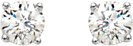 14K White Gold 1/2 CTW Natural Diamond Stud Earrings