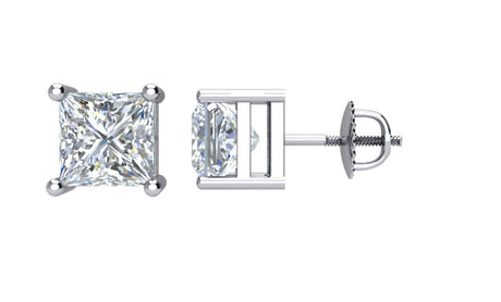 14K White Gold 1/2 CTW Natural Diamond Stud Earring