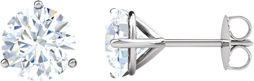 Sterling Silver 4 CTW Lab-Grown Diamond Earrings