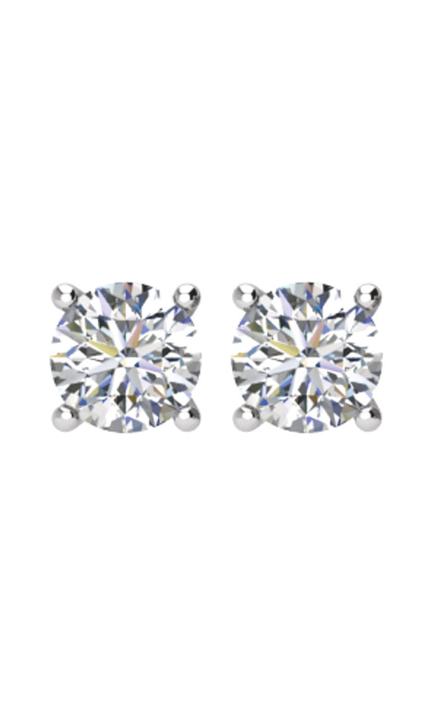 14K White Gold 1/2 CTW Natural Diamond Earrings