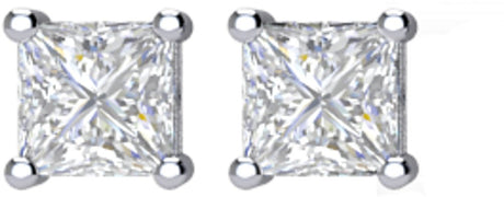 14K White 3/4 CTW Natural Diamond Earrings