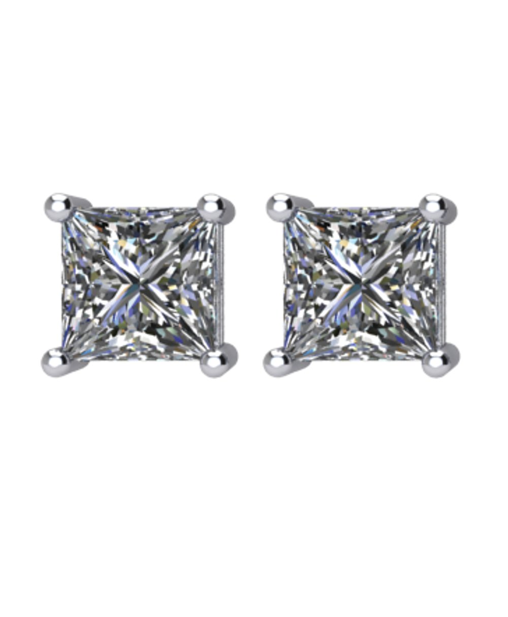 14K White 3/4 CTW Natural Diamond Stud Earrings