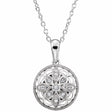 Sterling Silver .05 CTW Natural Diamond 18" Necklace