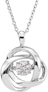 Sterling Silver 1/10 CTW Natural Mystara Diamonds® 18" Necklace