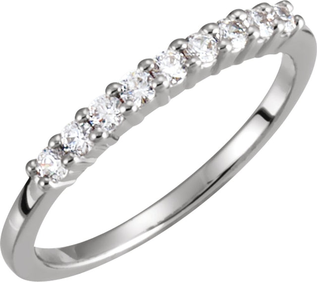 14K White 1/2 CTW Lab-Grown Diamond Anniversary Band