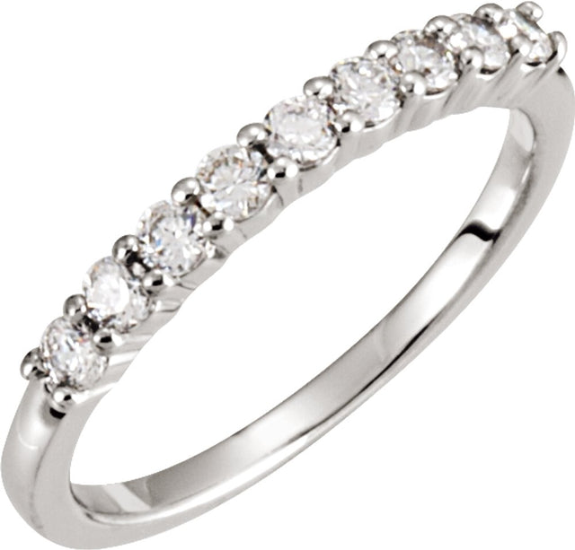 14K White 1/3 CTW Lab-Grown Diamond Anniversary Band