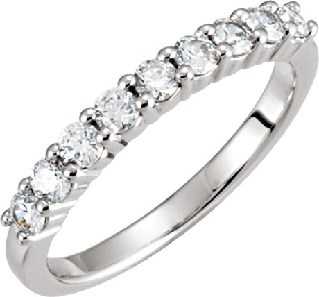 14K White 1/2 CTW Natural Diamond Anniversary Band