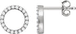 14K White Gold 1/5 CTW Natural Diamond Circle Earrings