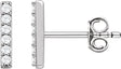 14K White Gold 1/10 CTW Lab-Grown Diamond Bar Earrings
