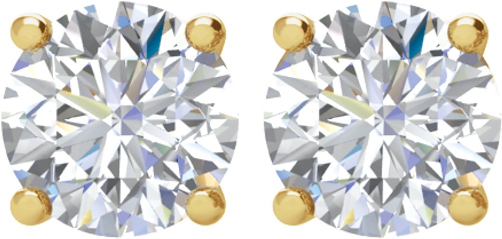 14K Yellow 1/4 CTW Natural Diamond Stud Earrings