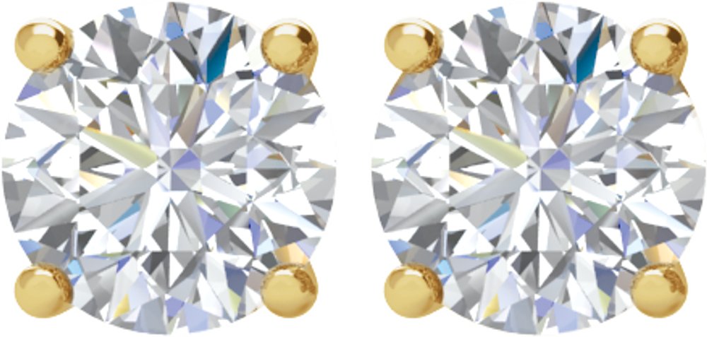 14K Yellow Gold 1/2 CTW Natural Diamond Stud Earrings