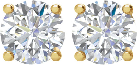 14K Yellow Gold 1/2 CTW Natural Diamond Stud Earrings