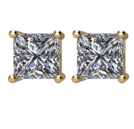 14K Yellow 1 CTW Natural Diamond Stud Earrings