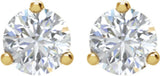 14K Yellow Gold 1 CTW Natural Diamond Stud Earrings