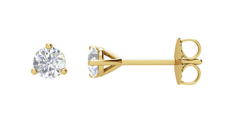 14K Yellow Gold 1/4 CTW Natural Diamond Stud Earrings