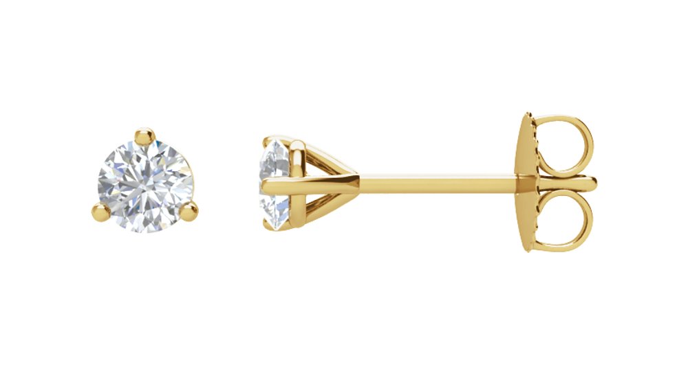 14K Yellow 1/4 CTW Natural Diamond Stud Earrings