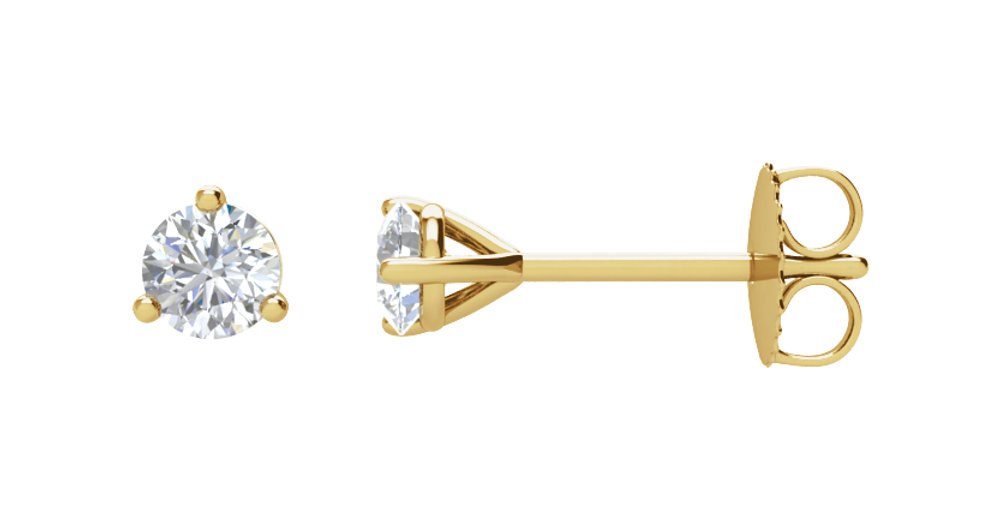 14K Yellow Gold 1/4 CTW Natural Diamond Stud Earrings