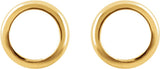 14K Yellow Circle Earrings