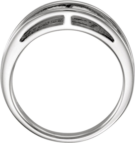 14K White Negative Space Ring