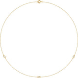 14K Yellow 1/5 CTW Lab-Grown Diamond 3-Station 18" Necklace