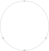 14K White Gold 1/4 CTW Lab-Grown Diamond 3-Station 18" Necklace