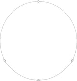 14K White Gold 1/4 CTW Lab-Grown Diamond 3-Station 18" Necklace
