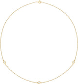 14K Yellow Gold 1/3 CTW Natural Diamond 3-Station 18" Necklace