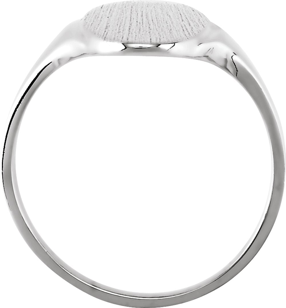 Sterling Silver Oval Signet Ring