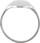 Sterling Silver Oval Signet Ring