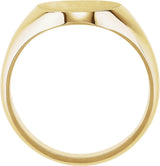 10K Yellow Gold 12x10 mm Oval Signet Ring