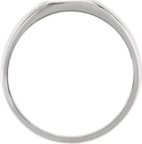 14K White 7 mm Square Signet Ring