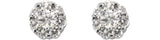 14K White 3/8 CTW Natural Diamond Cluster Earrings