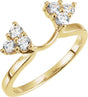 14K Yellow Gold 1/4 CTW Lab Grown Diamond Wrap-Style Ring Enhancer