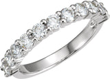 14K White 1 CTW Natural Diamond Anniversary Band