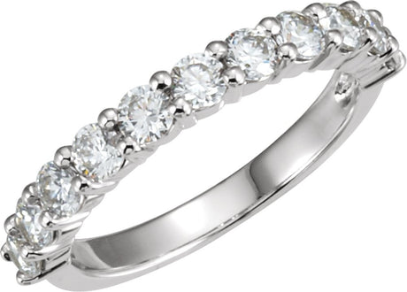 14K White 1 CTW Natural Diamond Anniversary Band