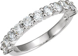 14K White Gold 1 CTW Natural Diamond Anniversary Band