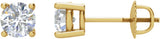 14K Yellow Gold 1/2 CTW Natural Diamond Stud Earrings
