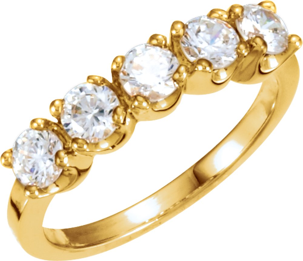 14K Yellow 1 CTW Natural Diamond Anniversary Band