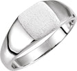 Sterling Silver 11 mm Square Signet Ring