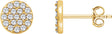 14K Yellow Gold 1/3 CTW Natural Diamond Cluster Earrings