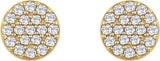 14K Yellow Gold 1/3 CTW Natural Diamond Cluster Earrings