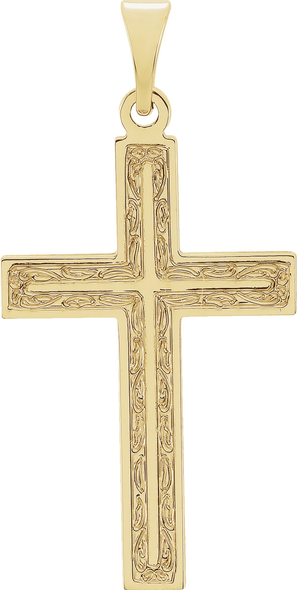 14K Yellow 22x14 mm Cross Pendant 