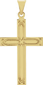 14K Yellow Cross Pendant