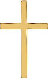 18K Yellow 25.7x15.7 mm Cross Pendant